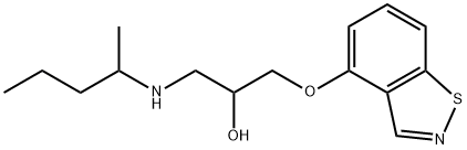 1-(1,2-Benzisothiazol-4-yloxy)-3-[(1-methylbutyl)amino]-2-propanol 구조식 이미지