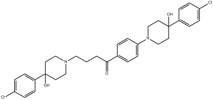 HALOPERIDOL RELATED COMPOUND A (15 MG) (4,4'-BIS[(4-P-CHLOROPHENYL)-4-HYDROXY-PIPERIDINO]-BU-TYROPHENONE) Structure