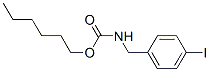 N-(p-요오도벤질)카르밤산헥실에스테르 구조식 이미지