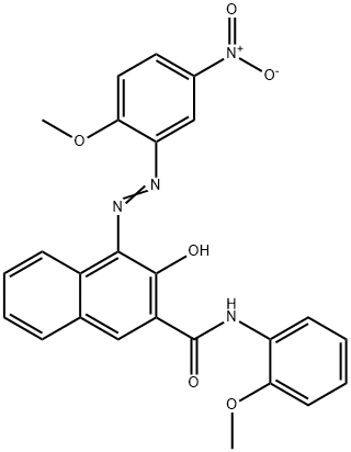 3-hydroxy-4-[(2-methoxy-5-nitrophenyl)azo]-N-(2-methoxyphenyl)naphthalene-2-carboxamide Structure