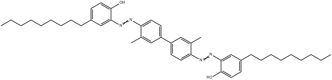 2,2'-[(3,3'-dimethyl[1,1'-biphenyl]-4,4'-diyl)bis(azo)]bis[4-nonylphenol] Structure