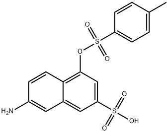 7-amino-4-[[(p-tolyl)sulphonyl]oxy]naphthalene-2-sulphonic acid 구조식 이미지