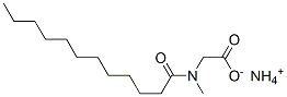 ammonium N-methyl-N-(1-oxododecyl)glycinate Structure