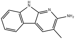 2-아미노-3-메틸-9H-피리도(2,3-B)인돌 구조식 이미지