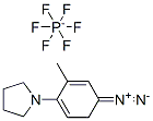 3-methyl-4-(pyrrolidin-1-yl)benzenediazonium hexafluorophosphate (1:1) 구조식 이미지