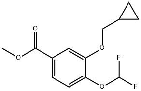 Methyl 3-(cyclopropylMethoxy)-4-(difluoroMethoxy)benzoate Structure