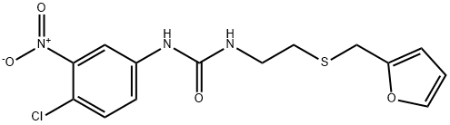 N-(4-CHLORO-3-NITROPHENYL)-N'-(2-[(2-FURYLMETHYL)THIO]ETHYL)UREA Structure