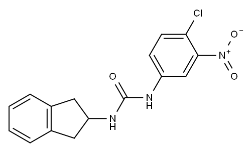 N-(4-CHLORO-3-NITROPHENYL)-N'-(2,3-DIHYDRO-1H-INDEN-2-YL)UREA 구조식 이미지
