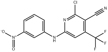 2-CHLORO-6-(3-NITROANILINO)-4-(TRIFLUOROMETHYL)NICOTINONITRILE, TECH 구조식 이미지