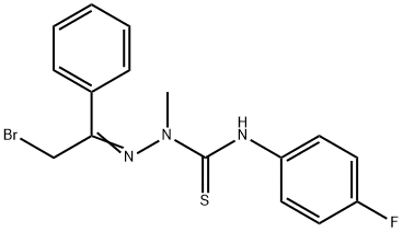 N1-(4-FLUOROPHENYL)-2-(2-BROMO-1-PHENYLETHYLIDENE)-1-METHYLHYDRAZINE-1-CARBOTHIOAMIDE 구조식 이미지