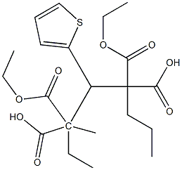 테트라에틸2-(2-티에닐)프로판-1,1,3,3-테트라카르복실레이트 구조식 이미지