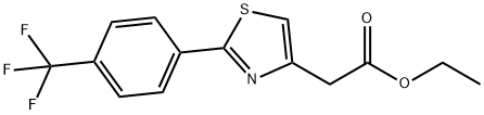 Ethyl2-{2-[4-(trifluoromethyl)phenyl]-1,3-thiazol-4-yl}acetate Structure