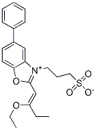 2-(2-ethoxybut-1-enyl)-5-phenyl-3-(3-sulphonatopropyl)benzoxazolium 구조식 이미지