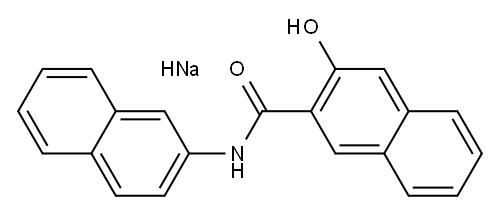 sodium 3-hydroxy-N-(2-naphthyl)naphthalene-2-carboxamidate Structure