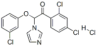 Ethanone,  2-(3-chlorophenoxy)-1-(2,4-dichlorophenyl)-2-(1H-imidazol-1-yl)-,  monohydrochloride  (9CI) 구조식 이미지