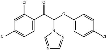 Ethanone, 2-(4-chlorophenoxy)-1-(2,4-dichlorophenyl)-2-(1H-1,2,4-triazol-1-yl)- 구조식 이미지