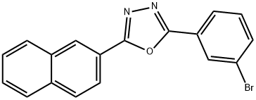 2-(3-BROMOPHENYL)-5-(2-NAPHTHYL)-1,3,4-OXADIAZOLE 구조식 이미지