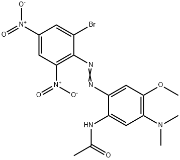 N-[2-[(2-bromo-4,6-dinitrophenyl)azo]-5-(dimethylamino)-4-methoxyphenyl]acetamide Structure