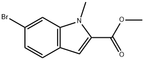 Methyl 6-broMo-1-Methylindole-2-carboxylate, 97% 구조식 이미지