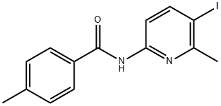 N-(5-IODO-6-METHYL-2-PYRIDINYL)-4-METHYL-BENZAMIDE 구조식 이미지