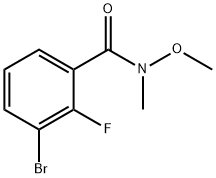 3-BroMo-2-fluoro-N-Methoxy-N-MethylbenzaMide 구조식 이미지