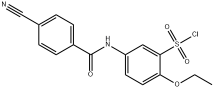 5-(4-CYANO-BENZOYLAMINO)-2-ETHOXY-BENZENESULFONYL CHLORIDE Structure