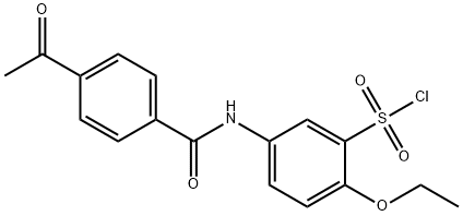5-(4-아세틸-벤조일아미노)-2-에톡시-벤젠설포닐염화물 구조식 이미지