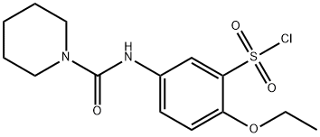 2-ETHOXY-5-[(PIPERIDINE-1-CARBONYL)-AMINO]-BENZENESULFONYL CHLORIDE 구조식 이미지