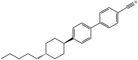 trans-4'-(4-Pentylcyclohexyl)-4-biphenylcarbonitrile 구조식 이미지