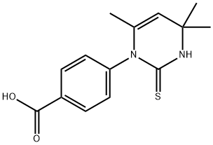 4-(3,4-dihydro-4,4,6-trimethyl-2-thioxo-1(2H)-pyrimidinyl)benzoic acid 구조식 이미지