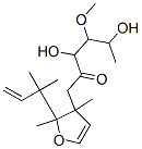 1-[2,3-Dimethyl-2-(2-methylbut-3-en-2-yl)-3-furyl]-3,5-dihydroxy-4-methoxy-hexan-2-one 구조식 이미지