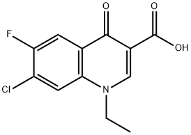 1-ETHYL-7-CHLORO-6-FLUORO-1,4-DIHYDRO-4-OXOQUINOLINE-3-CARBOXYLIC ACID 구조식 이미지