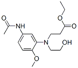ethyl N-[5-(acetylamino)-2-methoxyphenyl]-N-(2-hydroxyethyl)-beta-alaninate Structure
