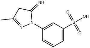 m-(4,5-dihydro-5-imino-3-methyl-1H-pyrazol-1-yl)benzenesulphonic acid 구조식 이미지