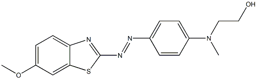2-[[4-[(6-Methoxybenzothiazol-2-yl)azo]phenyl]methylamino]ethanol 구조식 이미지