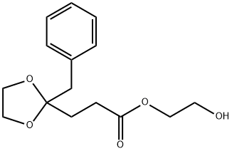 2-hydroxyethyl 2-benzyl-1,3-dioxolane-2-propionate 구조식 이미지