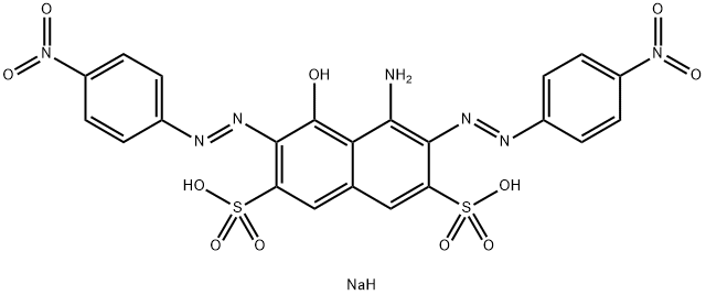 (3Z)-5-amino-6-(4-nitrophenyl)diazenyl-3-[(4-nitrophenyl)hydrazinylidene]-4-oxo-naphthalene-2,7-disulfonic acid Structure