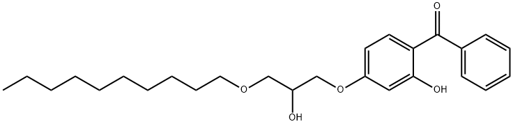 [4-[3-(decyloxy)-2-hydroxypropoxy]-2-hydroxyphenyl] phenyl ketone 구조식 이미지