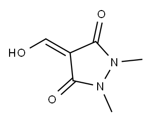 3,5-Pyrazolidinedione, 4-(hydroxymethylene)-1,2-dimethyl- (9CI) 구조식 이미지