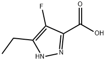 1H-Pyrazole-3-carboxylicacid,5-ethyl-4-fluoro-(9CI) 구조식 이미지