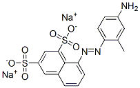 8-[(4-amino-o-tolyl)azo]naphthalene-1,3-disulphonic acid, sodium salt Structure