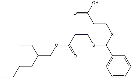 2-ethylhexyl hydrogen 3,3'-[(phenylmethylene)bis(thio)]dipropionate 구조식 이미지