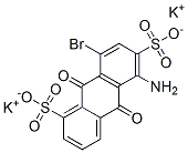5-Amino-8-bromo-9,10-dihydro-9,10-dioxo-1,6-anthracenedisulfonic acid dipotassium salt 구조식 이미지