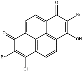 2,7-디브로모-3,6-디히드록시피렌-1,8-디온 구조식 이미지