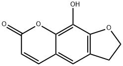 2,3-DIHYDRO-9-HYDROXY-7H-FURO[3,2-G][1]BENZOPYRAN-7-ONE 구조식 이미지