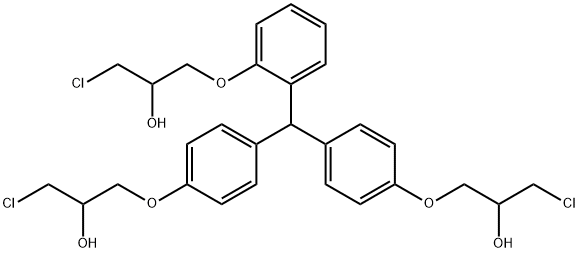 1,1'-[[[2-(3-chloro-2-hydroxypropoxy)phenyl]methylene]bis(4,1-phenyleneoxy)]bis[3-chloropropan-2-ol] 구조식 이미지
