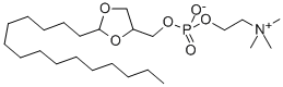 trimethyl[2-[[oxido[(2-pentadecyl-1,3-dioxolan-4-yl)methoxy]phosphinyl]oxy]ethyl]ammonium 구조식 이미지