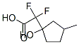 Cyclopentaneacetic acid, -alpha-,-alpha--difluoro-1-hydroxy-3-methyl- (9CI) 구조식 이미지