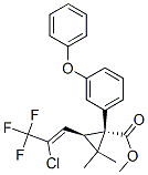 (3-phenoxyphenyl)methyl (1S,3R)-3-[(Z)-2-chloro-3,3,3-trifluoro-prop-1 -enyl]-2,2-dimethyl-cyclopropane-1-carboxylate Structure