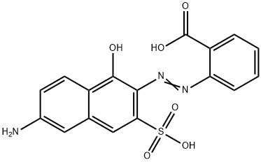 2-[(6-amino-1-hydroxy-3-sulpho-2-naphthyl)azo]benzoic acid Structure